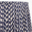 Piero Antique Bronze Metal Candlestick Table Lamp Base with Vienna 35cm Blue Chevron Mushroom Pleat Lampshade