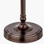 Piero Antique Bronze Metal Candlestick Table Lamp Base with Vienna 35cm Red Chevron Mushroom Pleat Lampshade