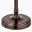 Piero Antique Bronze Metal Candlestick Table Lamp Base with Vienna 35cm Taupe Chevron Mushroom Pleat Lampshade