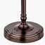 Piero Antique Bronze Metal Candlestick Table Lamp Base with Thiago 35cm Natural Stripe Mushroom Pleat Tapered Lampshade