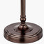 Piero Antique Bronze Metal Candlestick Table Lamp Base with Kamilah 35cm Red Chevron Patterned Mushroom Pleat Tapered Lamp Shade