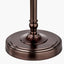 Piero Antique Bronze Metal Candlestick Table Lamp Base with Ornella 35cm Green Floral Design Mushroom Pleat Empire Lamp Shade