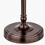 Piero Antique Bronze Metal Candlestick Table Lamp Base with Tabitha 35cm Cream Jute Scalloped Edge Tapered Lamp Shade with Contrast Binding