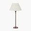 Piero Antique Bronze Metal Candlestick Table Lamp Base with Garbo 35cm Cream Silk Mix Pinch Pleat Tapered Lampshade