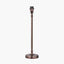 Piero Antique Bronze Metal Candlestick Table Lamp Base with Garbo 35cm Cream Silk Mix Pinch Pleat Tapered Lampshade