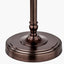Piero Antique Bronze Metal Candlestick Table Lamp Base with Garbo 35cm Cream Silk Mix Pinch Pleat Tapered Lampshade