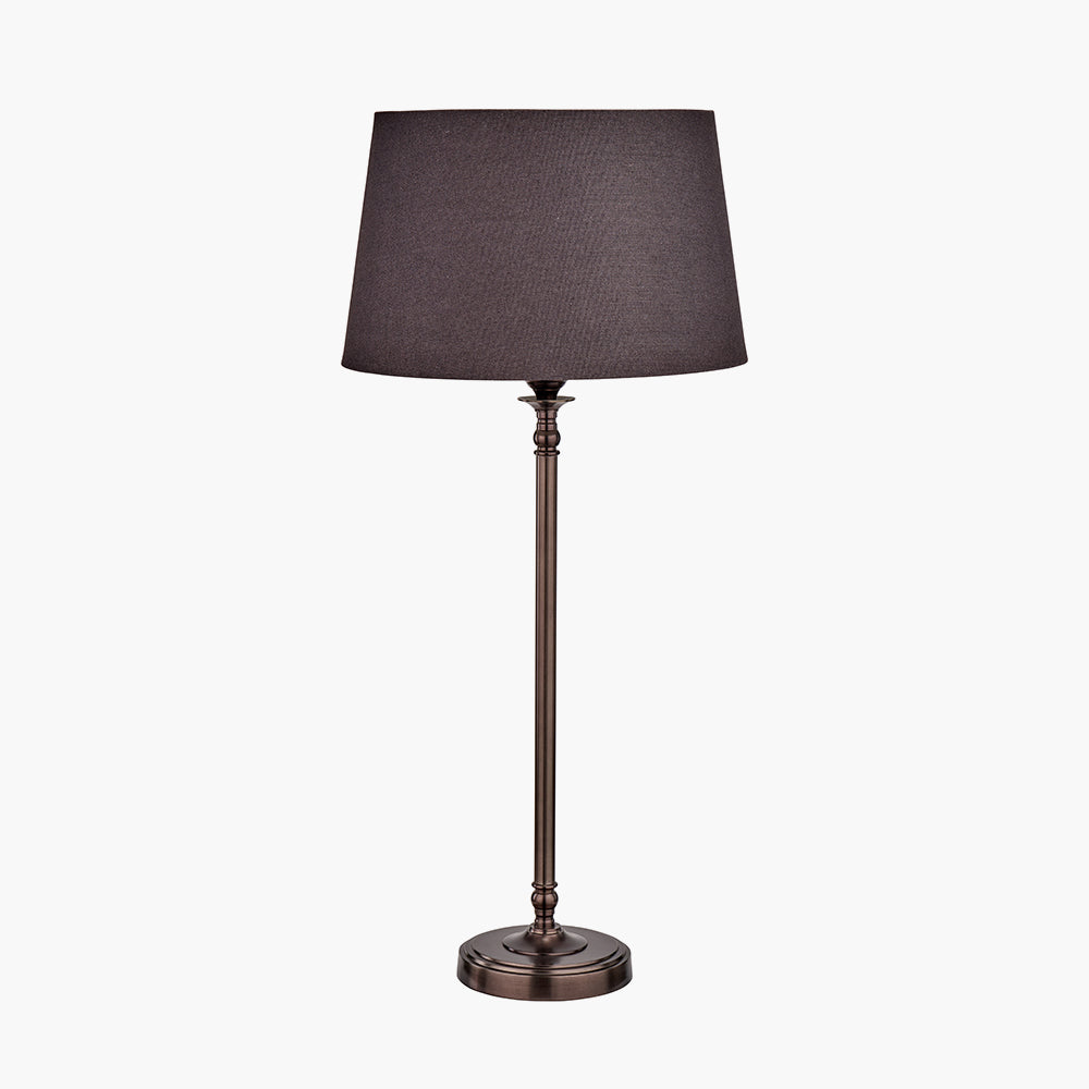 Piero Antique Bronze Metal Candlestick Table Lamp Base