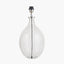Elysia Bubble Glass and Silver Metal Curved Table Lamp Base