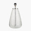 Elysia Bubble Glass and Silver Metal Table Lamp Base with Edward 40cm Pistachio Green Linen Cylinder Lampshade