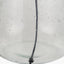 Elysia Bubble Glass and Silver Metal Table Lamp Base with Lino 40cm Grey Self Lined Linen Cylinder Lampshade