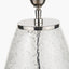Elysia Bubble Glass and Silver Metal Table Lamp Base with Lino 40cm White Self Lined Linen Cylinder Lampshade