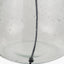 Elysia Bubble Glass and Silver Metal Table Lamp Base with Lino 40cm White Self Lined Linen Cylinder Lampshade