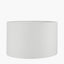 Elysia Bubble Glass and Silver Metal Table Lamp Base with Lino 40cm White Self Lined Linen Cylinder Lampshade