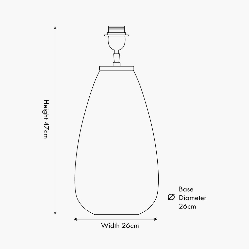 Elysia Bubble Glass and Silver Metal Table Lamp Base
