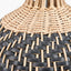 Rowan Natural Rattan Black and White Woven Table Lamp