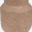 Gaiana Concrete Brown Stoneware Table Lamp Base with Milos 35cm Natural Linen Tapered Lampshade