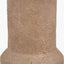 Gaiana Concrete Brown Stoneware Table Lamp Base with Edward 35cm Pistachio Green Linen Cylinder Lampshade