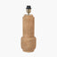 Gaiana Concrete Brown Stoneware Table Lamp Base with Lino 35cm Cinnamon Self Lined Linen Cylinder Lampshade