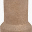 Gaiana Concrete Brown Stoneware Table Lamp Base with Lino 35cm White Self Lined Linen Cylinder Lampshade