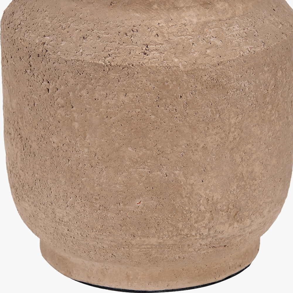 Gaiana Concrete Brown Stoneware Table Lamp Base