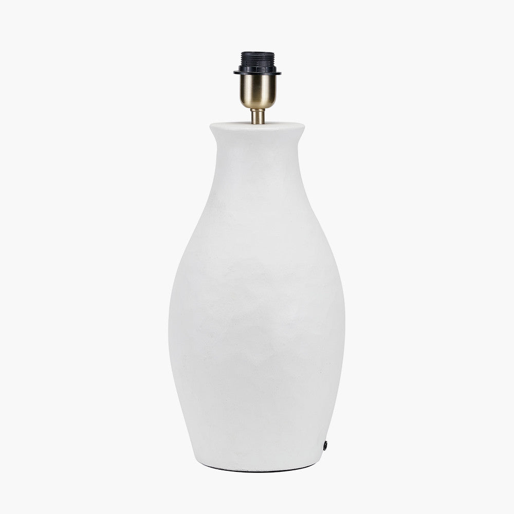 Eirene White Textured Stoneware Table Lamp Base