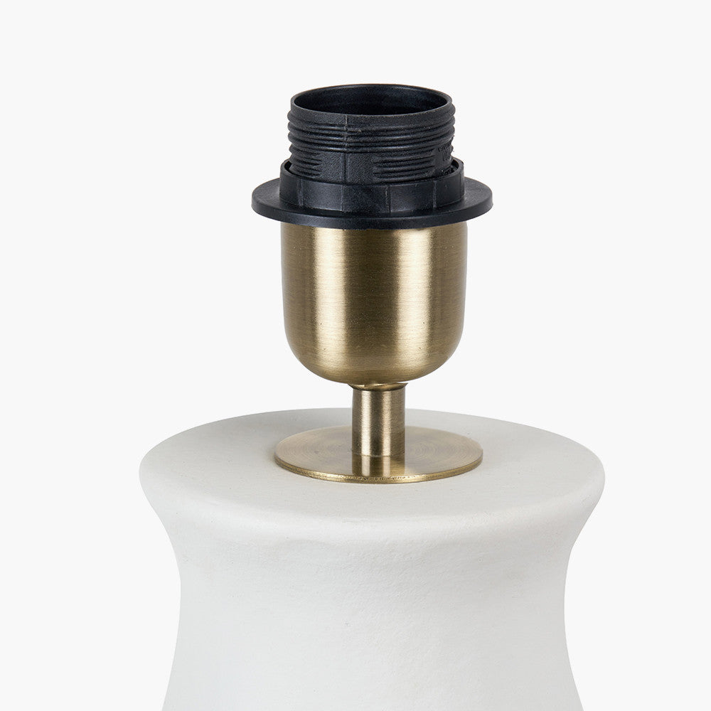 Eirene White Textured Stoneware Table Lamp Base