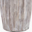 Ambrosia Natural Grooved Stoneware Table Lamp Base with Vienna 35cm Forest Green Chevron Mushroom Pleat Lampshade