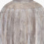 Ambrosia Natural Grooved Stoneware Table Lamp Base with Vienna 35cm Forest Green Chevron Mushroom Pleat Lampshade