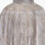 Ambrosia Natural Grooved Stoneware Table Lamp Base with Vienna 35cm Taupe Chevron Mushroom Pleat Lampshade