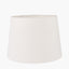 Ambrosia Natural Grooved Stoneware Table Lamp Base with Lys 35cm White Self Lined Linen Tapered Lampshade