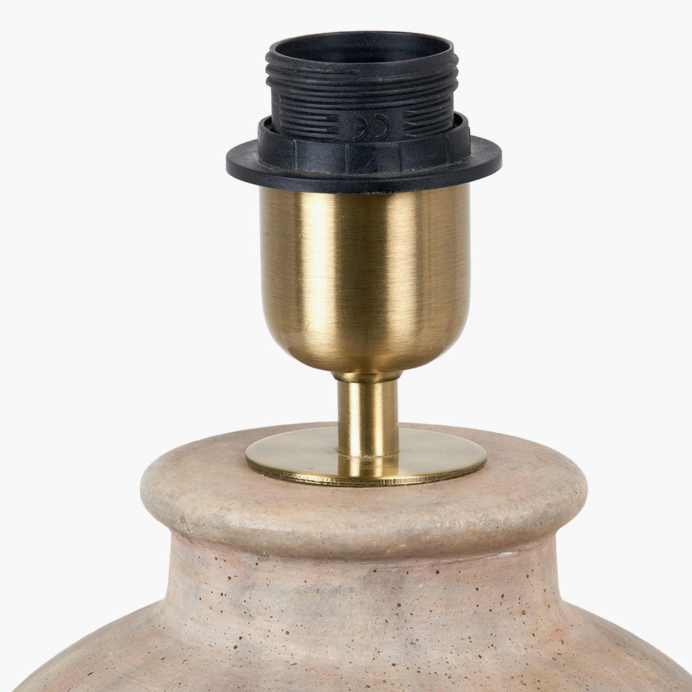 Ambrosia Natural Grooved Stoneware Table Lamp Base