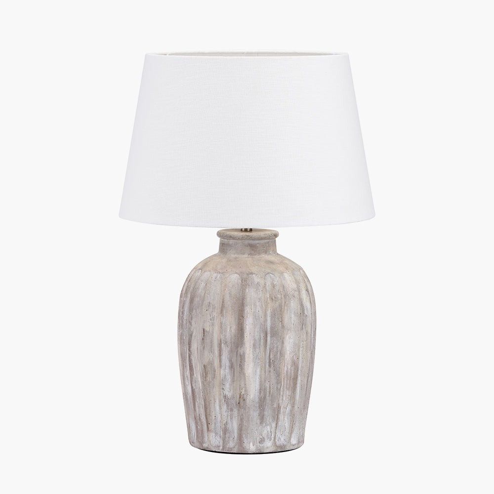 Ambrosia Natural Grooved Stoneware Table Lamp Base