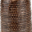 Theano Dot Design Brown Glaze Tall Table Lamp Base with Edward 35cm Natural Linen Cylinder Lampshade