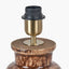 Theano Dot Design Brown Glaze Tall Table Lamp Base with Edward 35cm Pistachio Green Linen Cylinder Lampshade