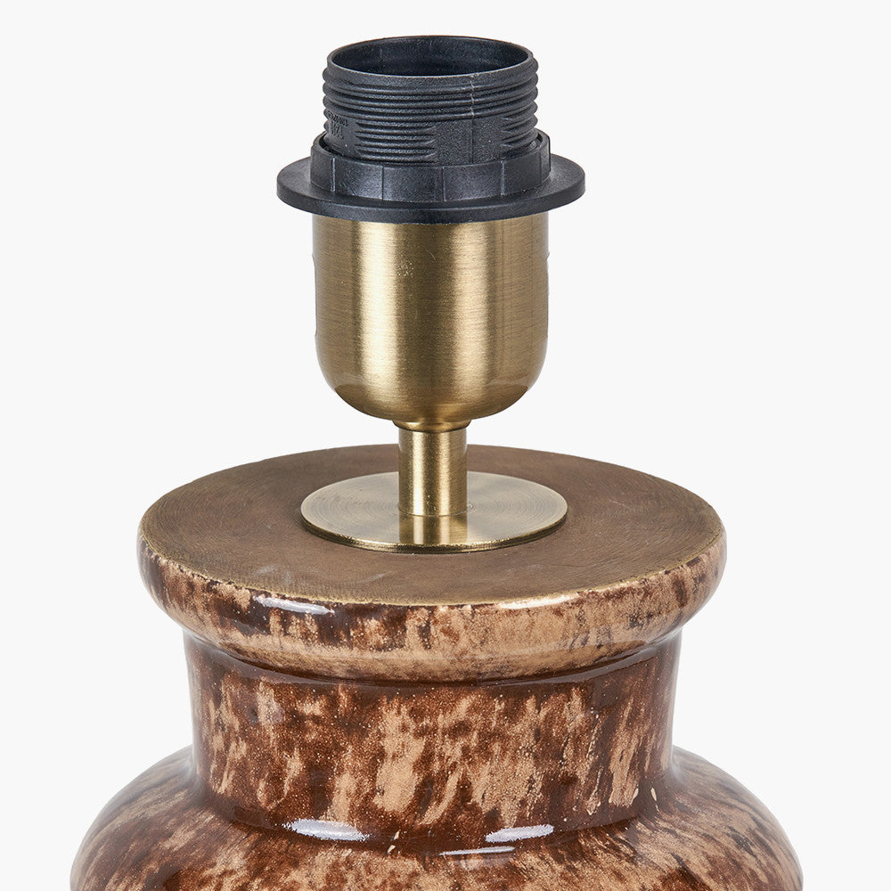 Theano Dot Design Brown Glaze Tall Table Lamp Base
