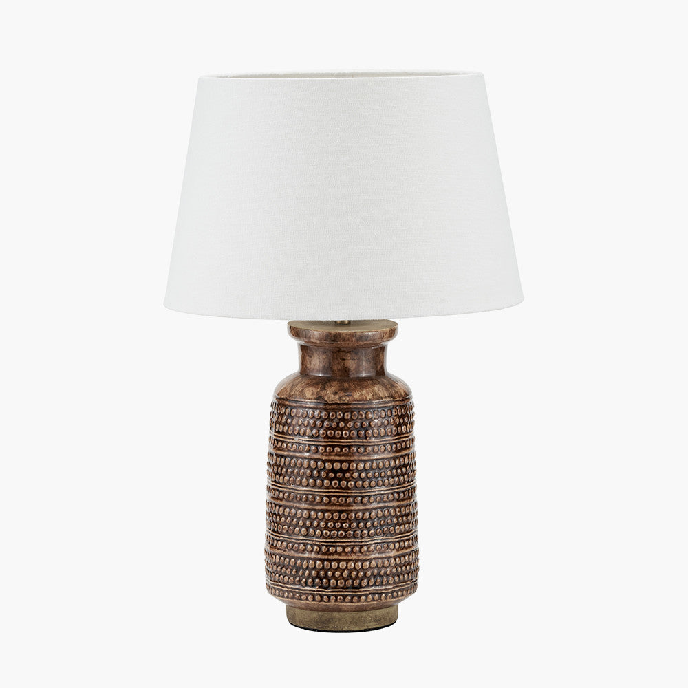 Theano Dot Design Brown Glaze Tall Table Lamp Base