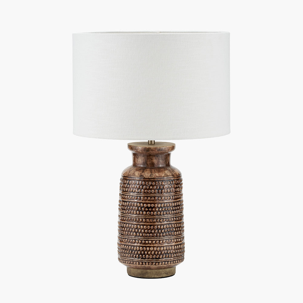 Theano Dot Design Brown Glaze Tall Table Lamp Base