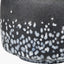 Etna Black and White Glass Table Lamp Base with Bloom 40cm White Handloom Scalloped Cylinder Lampshade
