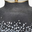 Etna Black and White Glass Table Lamp Base with Lys 40cm White Self Lined Linen Tapered Lampshade