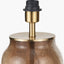 Valtellina Brown and Green Glass Table Lamp Base with Henry 35cm White Handloom Cylinder Lampshade