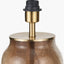 Valtellina Brown and Green Glass Table Lamp Base with Edward 35cm Natural Linen Cylinder Lampshade