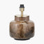 Cerdanya Brown and Beige Glass Table Lamp Base with Henry 35cm Taupe Handloom Cylinder Lampshade