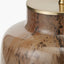 Cerdanya Brown and Beige Glass Table Lamp Base with Henry 35cm Taupe Handloom Cylinder Lampshade