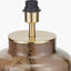 Cerdanya Brown and Beige Glass Table Lamp Base with Henry 35cm White Handloom Cylinder Lampshade