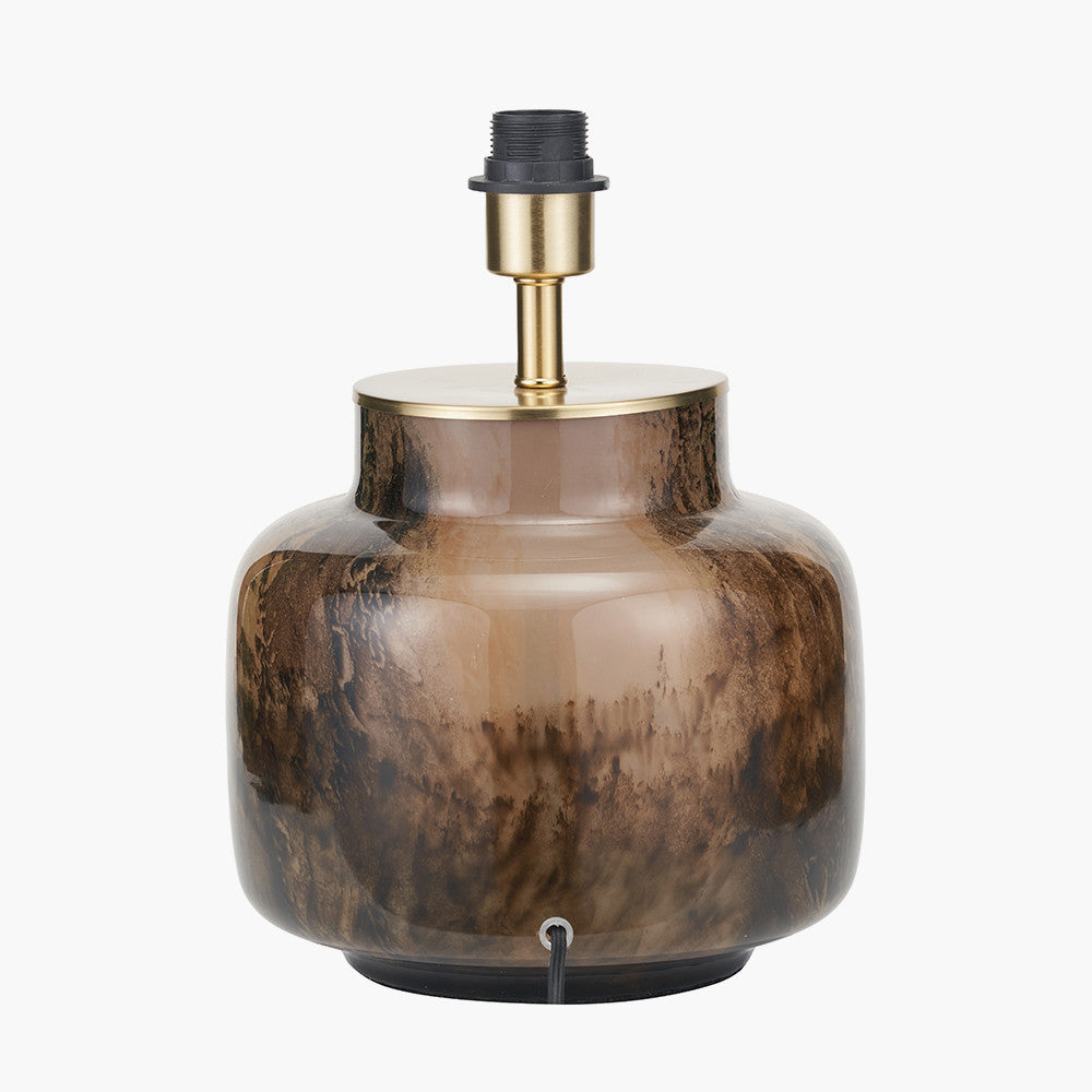 Cerdanya Brown and Beige Glass Table Lamp Base