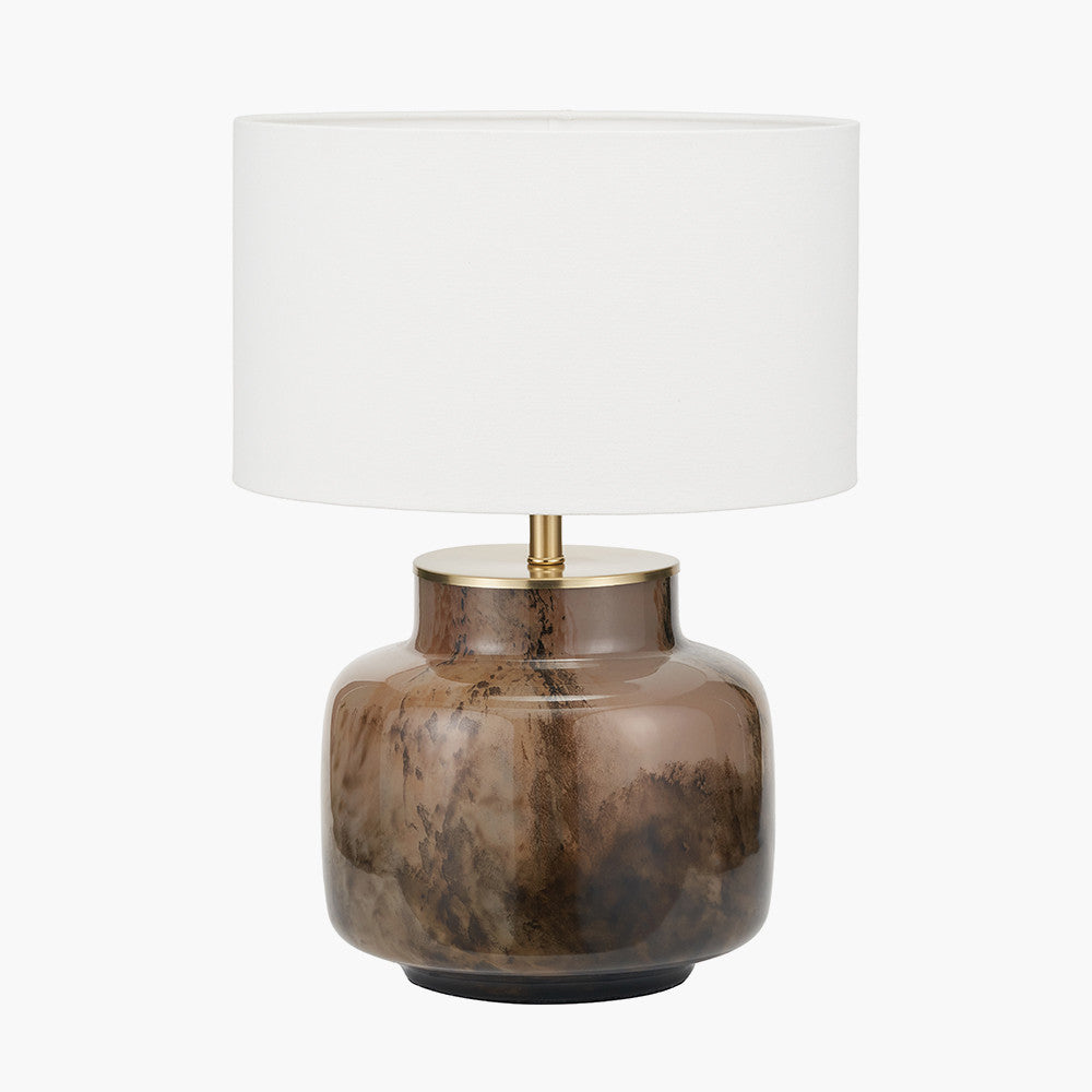 Cerdanya Brown and Beige Glass Table Lamp Base