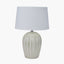Cannes Sage and White Stripe Ceramic Table Lamp