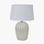 Cannes Sage and White Stripe Ceramic Table Lamp