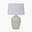 Cannes Sage and White Stripe Ceramic Table Lamp