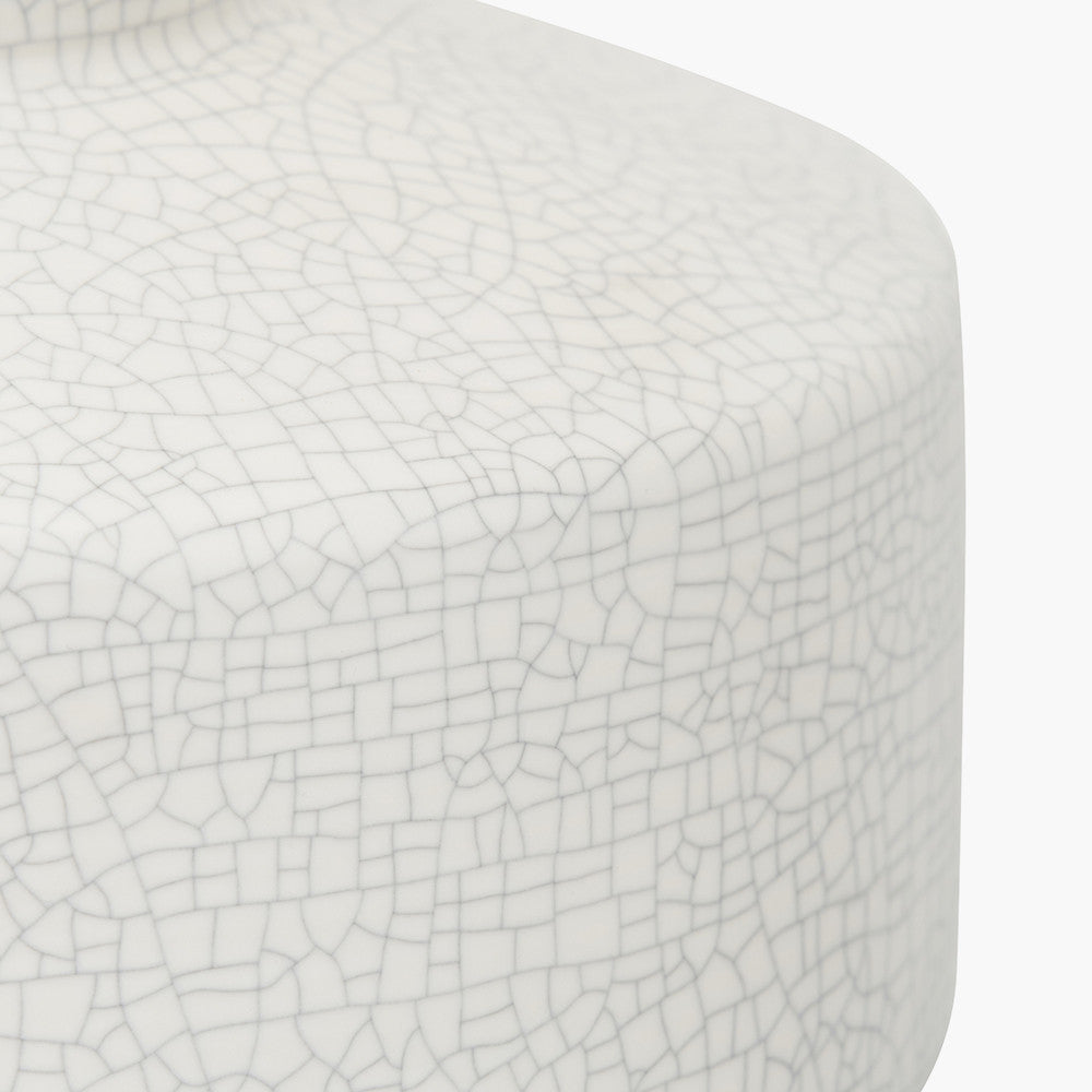 Elure White Crackle Effect Table Lamp
